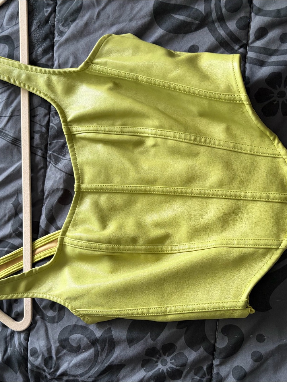 Sincerely Jules Neon Yellow Bra Top with Black Brand Tag